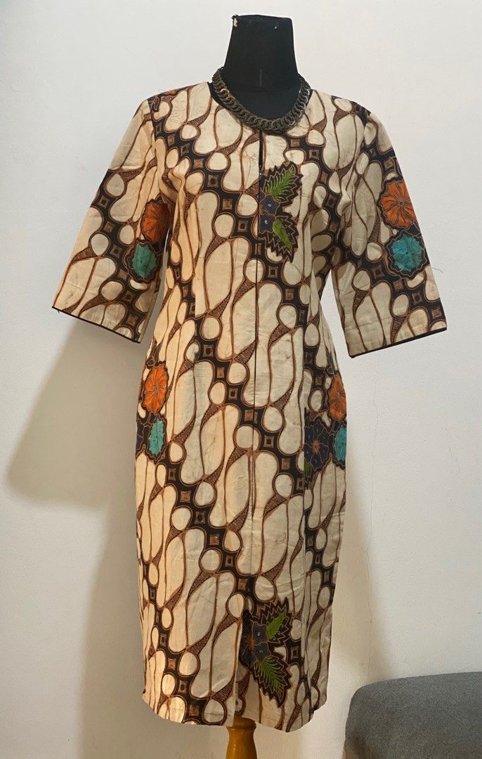 Sack Dress Batik Parang Fesyen Wanita Muslim Fashion Gaun di Carousell