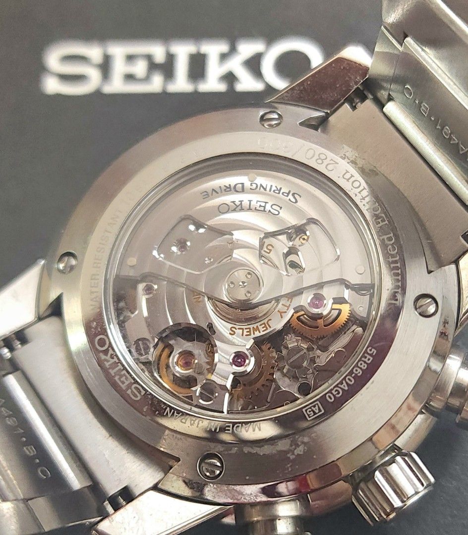 Seiko Limited Edition 300pcs Spring Drive chronograph GMT power reserve SPS001 Luxury Watches on Carousell