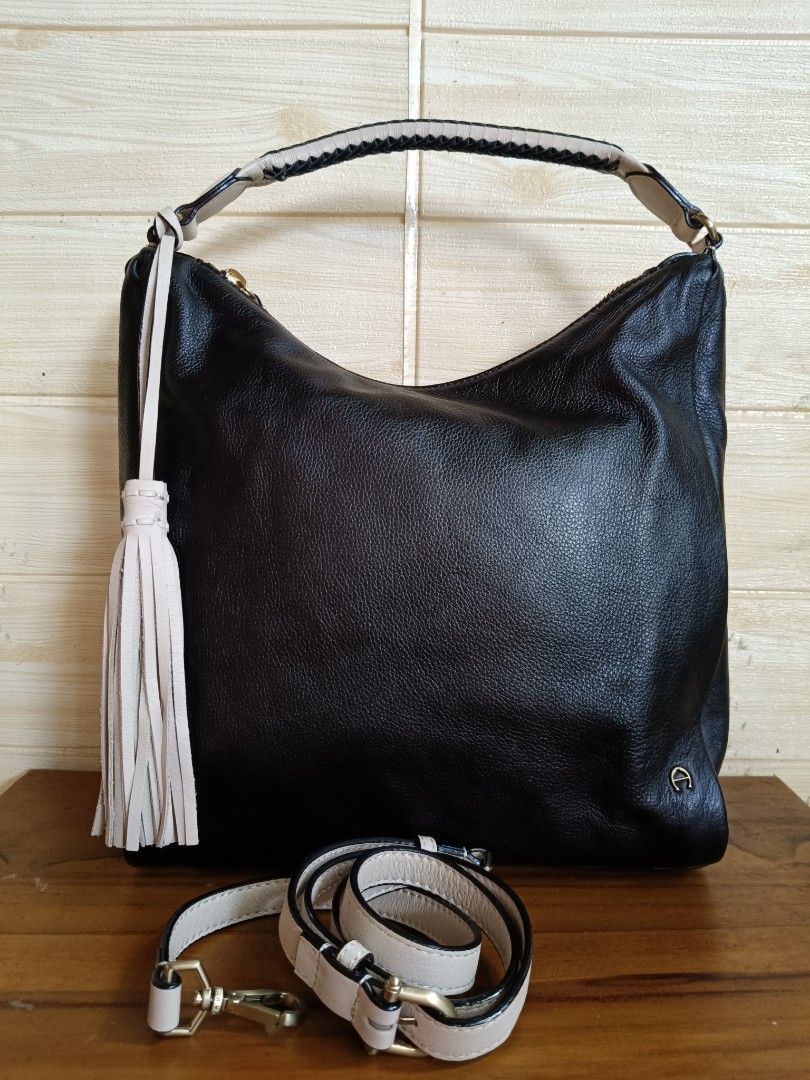 Etienne Aigner Ava Hobo black kulit asli