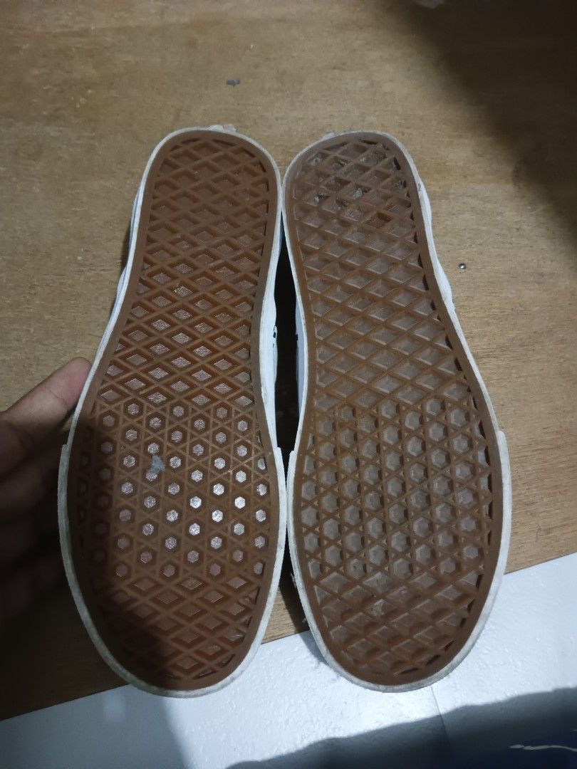 VANS Classic Slip On Check Foxing Cool Blue NWOT Women s 7 Men s 5.5 Checkered Women s Fashion Footwear Sneakers on Carousell