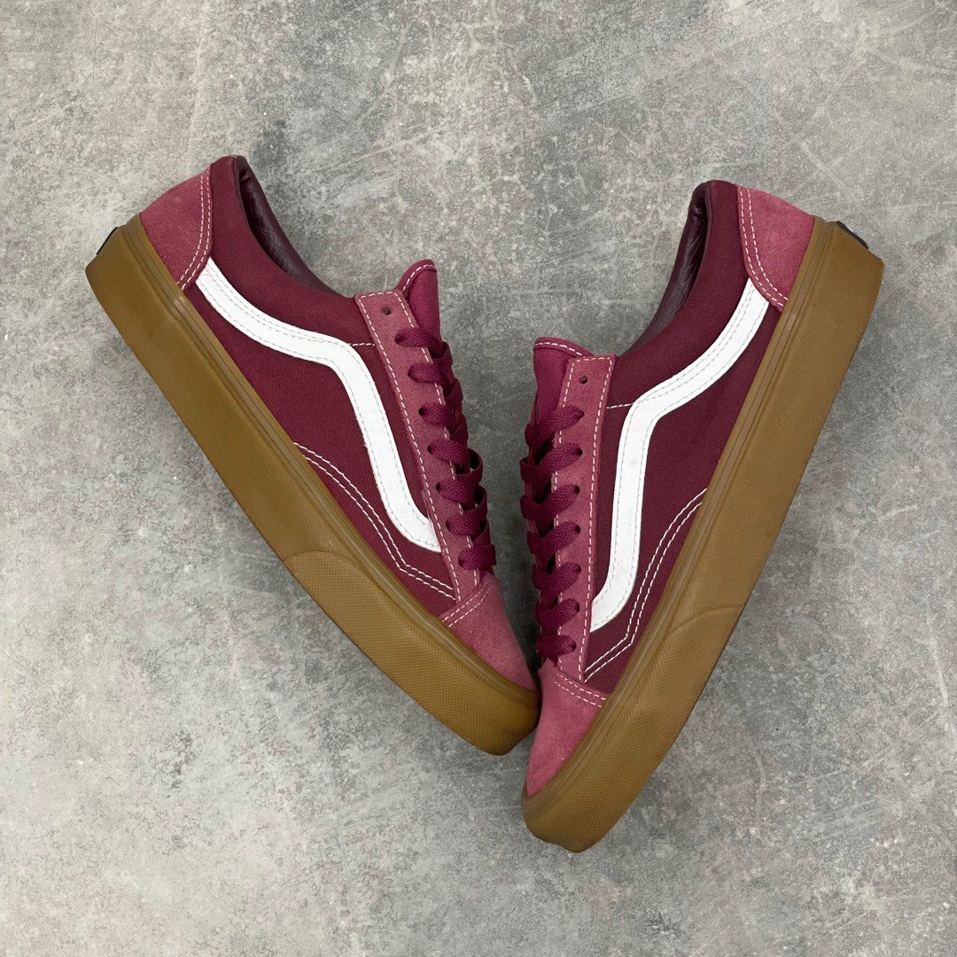 Vans Style 36 Gumsole Maroon Burgundy UK6 not bmx skate sk8 hi era authentic old skool slip on trek trk mule pro anaheim factory vault dx lx rare Men s Fashion Footwear Sneakers