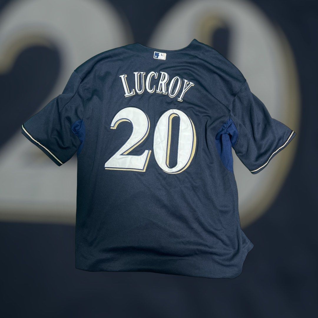 Vintage Milwaukee Brewers Majestic Jersey Cool Base Authentic Collection Jonathan Lucroy Size 52 2XL Men s Fashion Tops Sets Tshirts Polo Shirts on Carousell