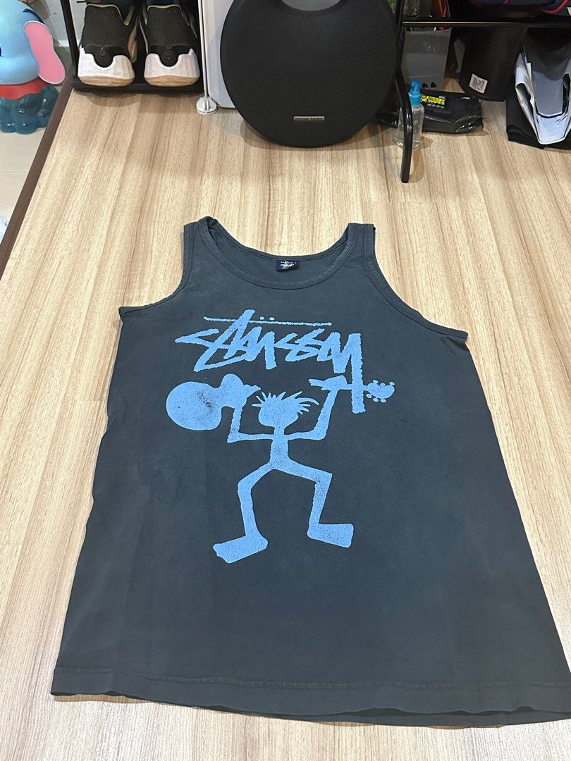 Vintage Stussy Tank Top Men s Fashion Tops Sets Tshirts Polo Shirts on Carousell