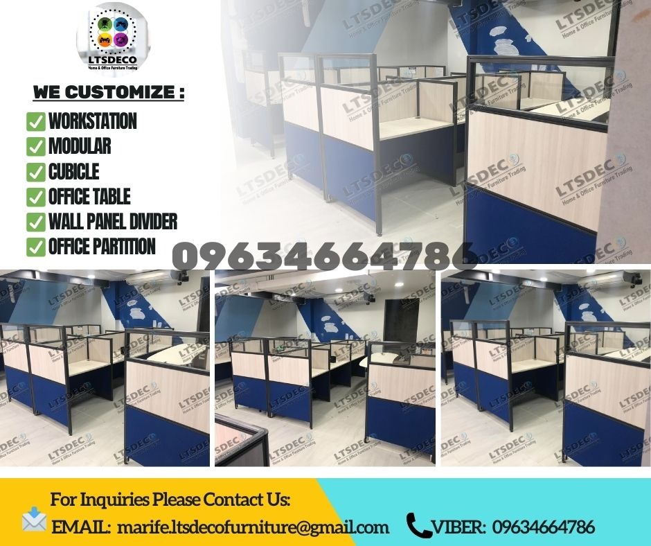 workstation bpo table office partition furniture, Furniture & Home ...