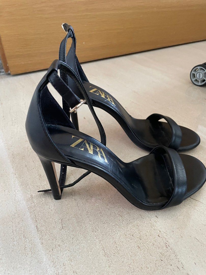 Zara Black Heels Strappy