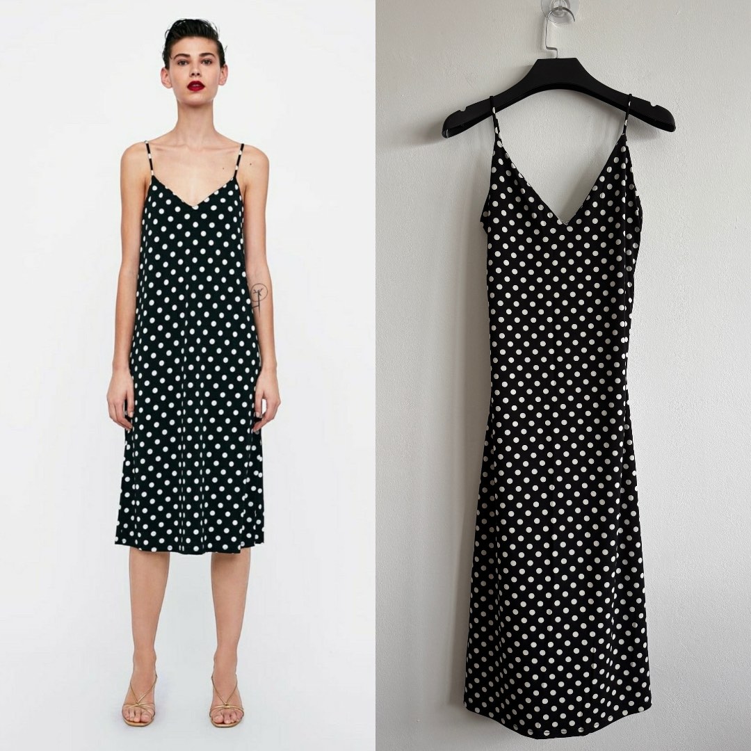 Zara Polka Dot Satin Top/Dress main image 1