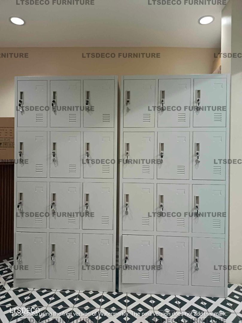 12 DOOR STEEL LOCKER OFFICE PARTITIONS, Furniture & Home Living, Office ...