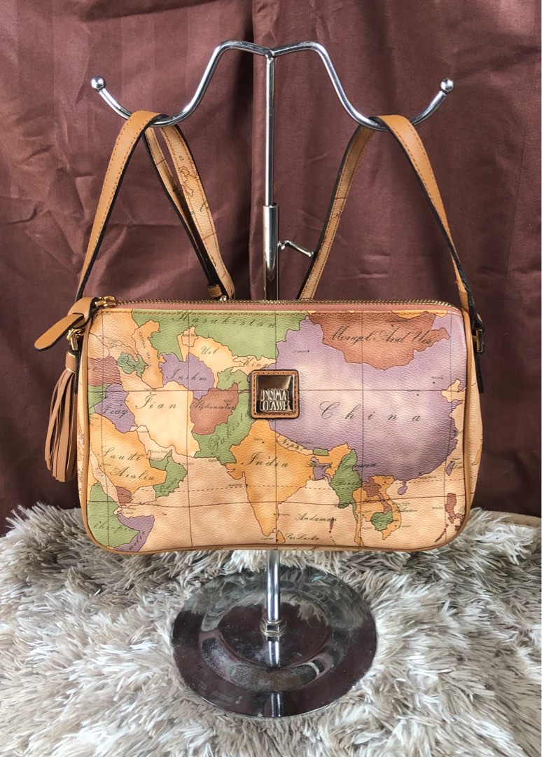Alviero Martini 1A Classe Borsa A Tracolla Donna In Ecopelle Castagna, LA92S578, 40x26x13 Cm