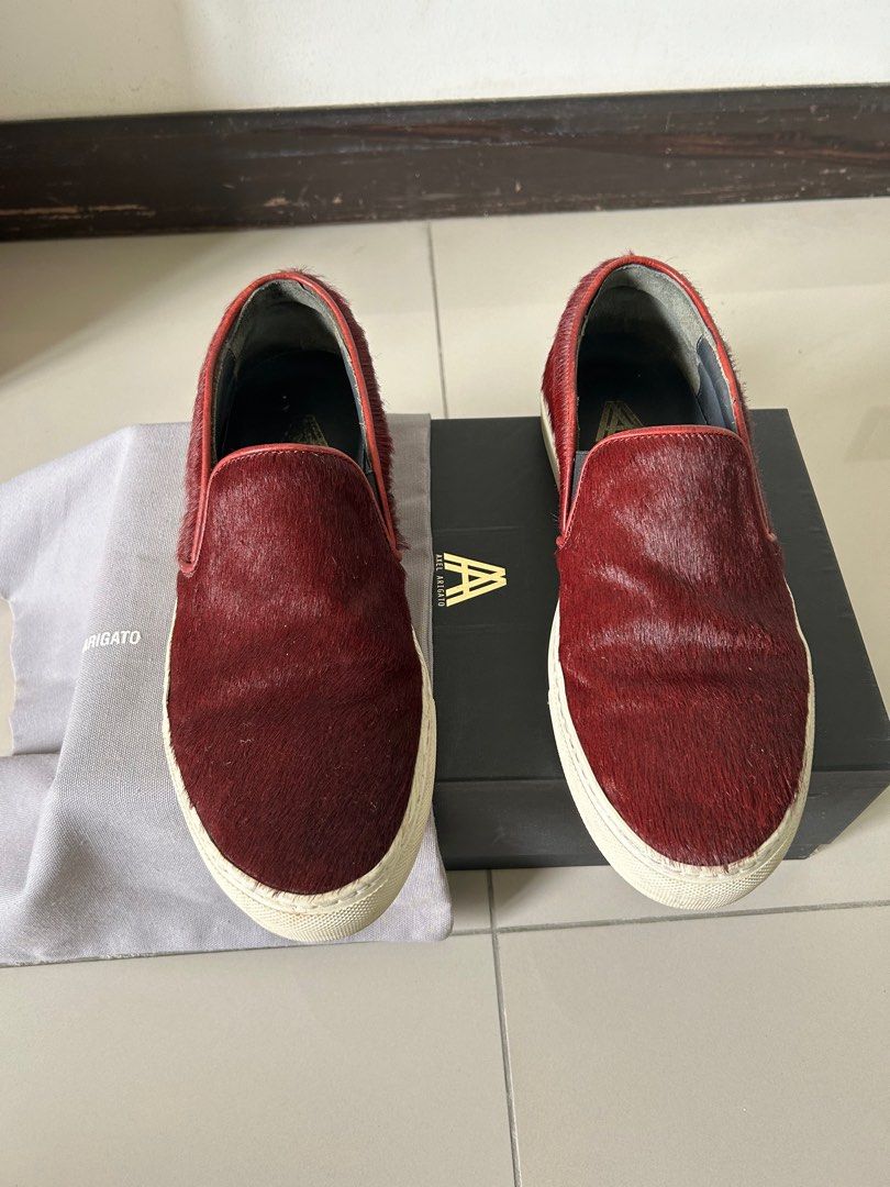 Axel Arigato Pony Hair Slip Ons Men s Fashion Footwear Sneakers on Carousell