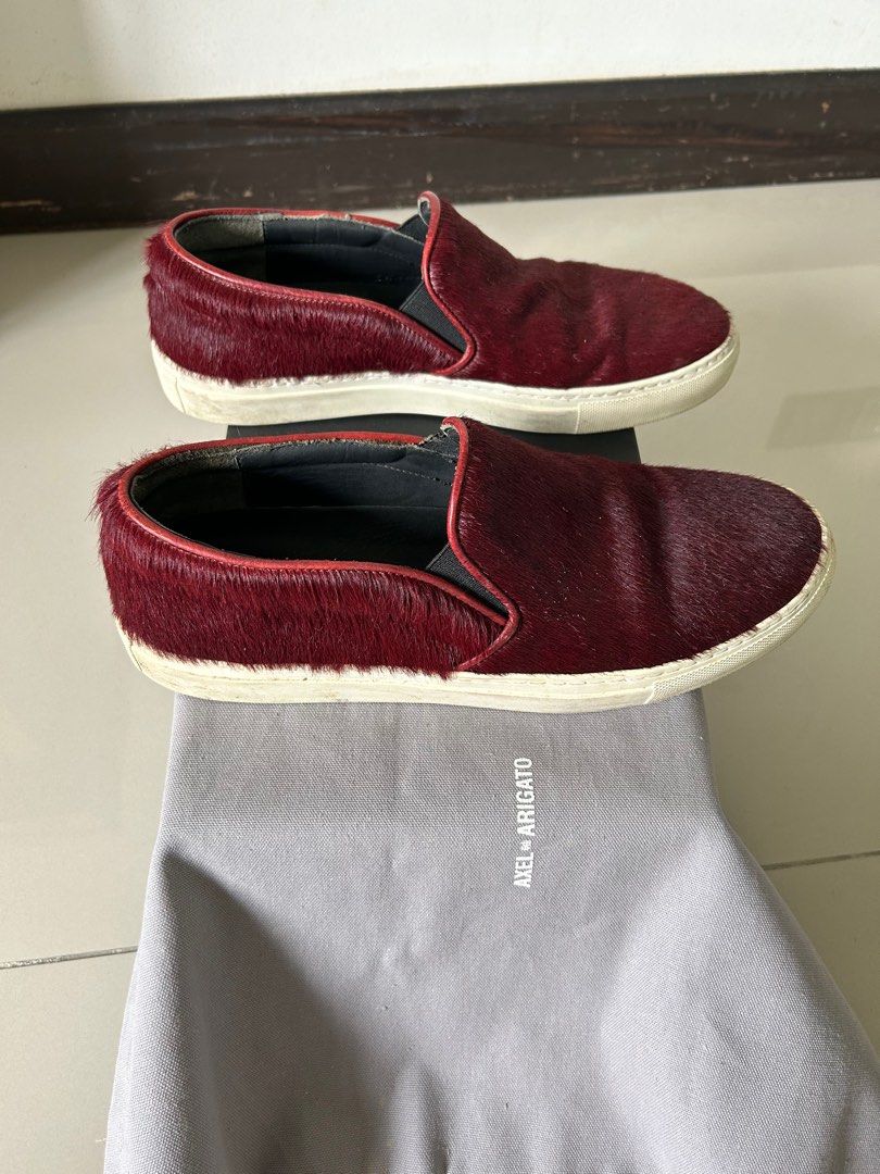 Axel Arigato Pony Hair Slip Ons Men s Fashion Footwear Sneakers on Carousell