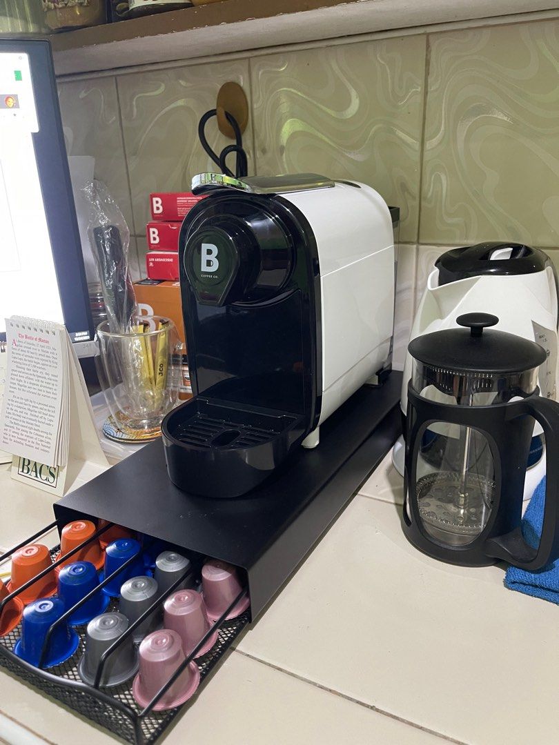 B Coffee Machine (Category: Coffee Machines & Makers) located in Manila. Submitted by zaristoreph (Listing ID 1313955598, Image 1). Description: Original B coffee Machine Color: White and Black Condition: Excellent, complete with Box Freebies: 1. Heavy duty Pods Metal Tray / Container 2. coffee press Note: Coffee pods not included. but it's available in leading super markets / groceries RFS: Apparently I have 2 machines. I bought 1 and got this a