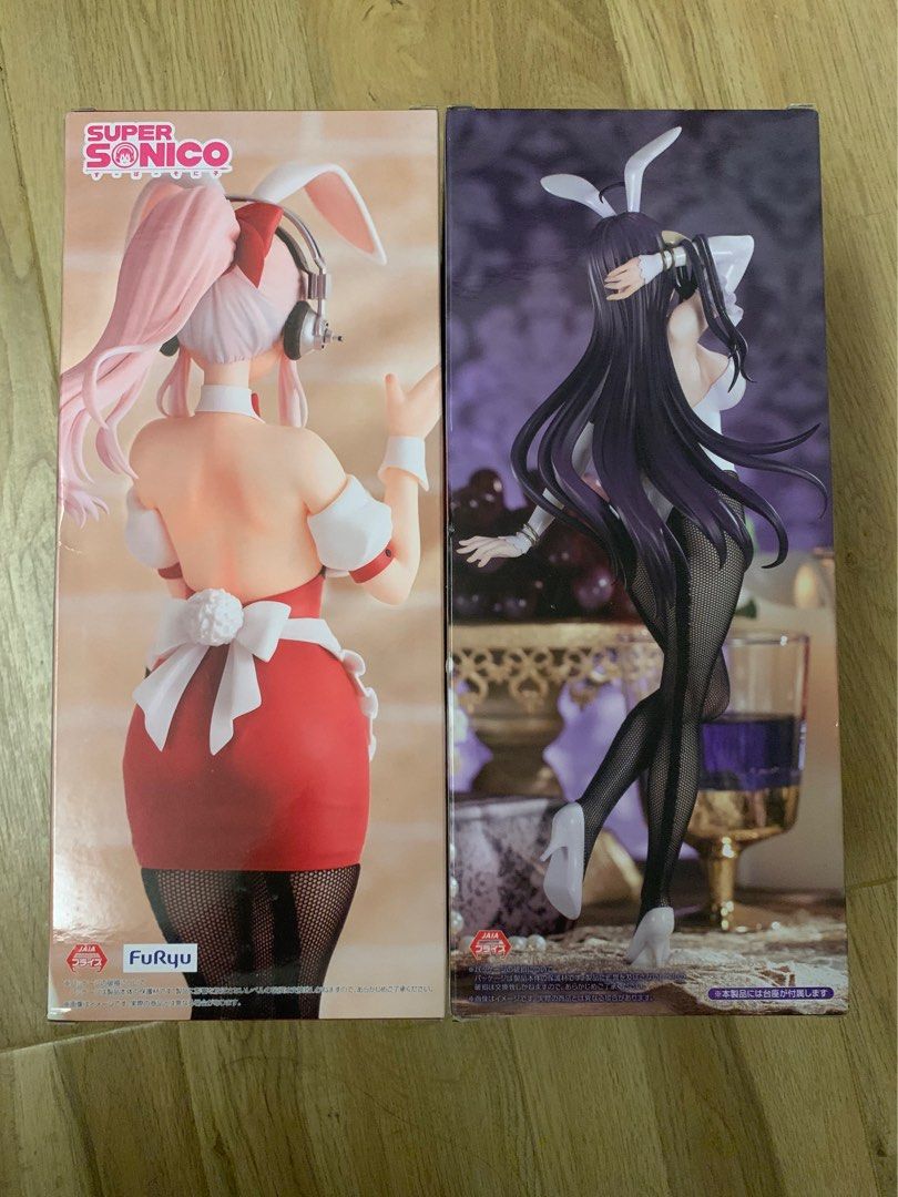 最新]Bicute Bunnies Figure 兔女郎超級索尼子超音子紅色女侍應女服務員ver. 不死者之王雅兒貝德黑色漁網絲襪Super  Sonico waitress ver. Overlord Albedo