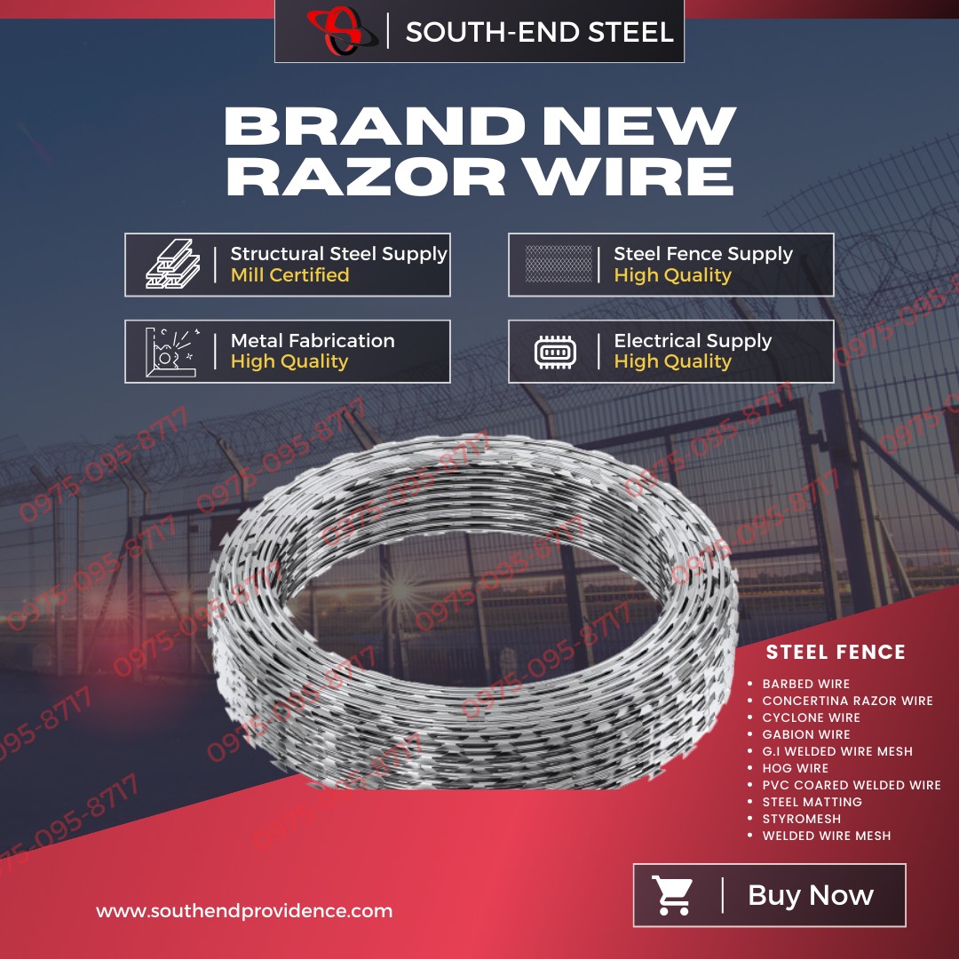 Blade Edge Razor Wire Fence - Steel Matting - Gabion Wire - Hog Wire ...