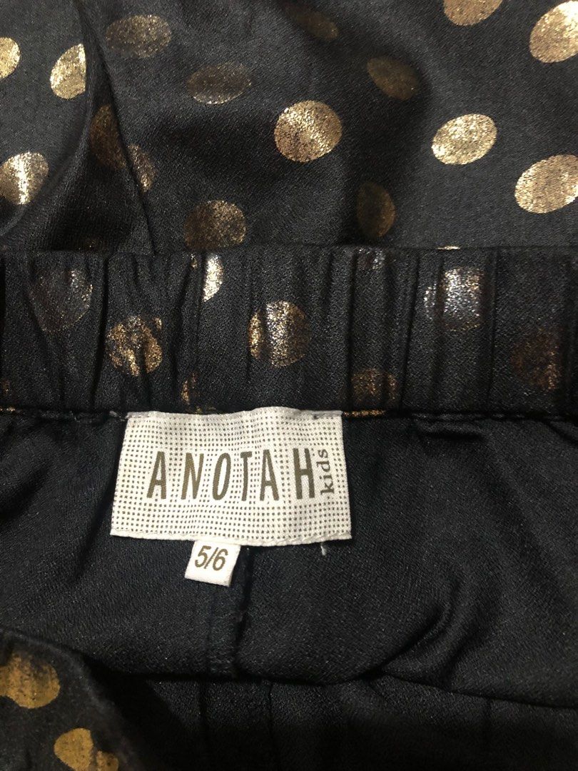 blk. with gold polkadot square pants (Category: Babies & Kids Fashion) located in Binan City. Submitted by sab75 (Listing ID 1313907889, Image 3). Description: preloved from dubai.