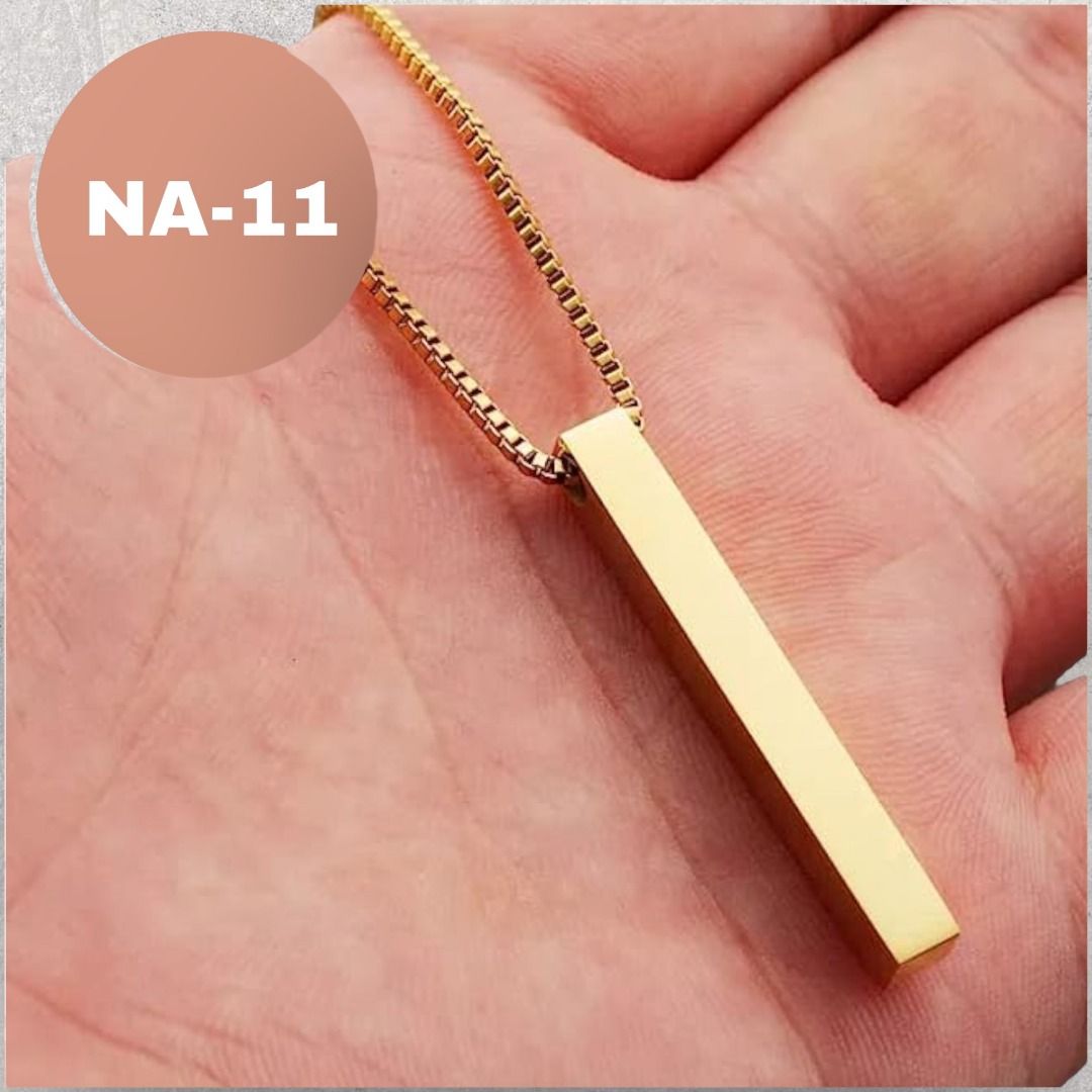 Vertical bar necklace men sale