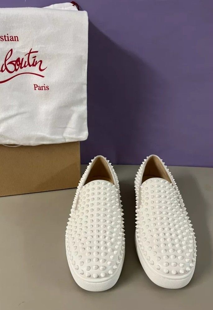 Christian Louboutin Roller Boat Shoes Men s Fashion Footwear Sneakers on Carousell