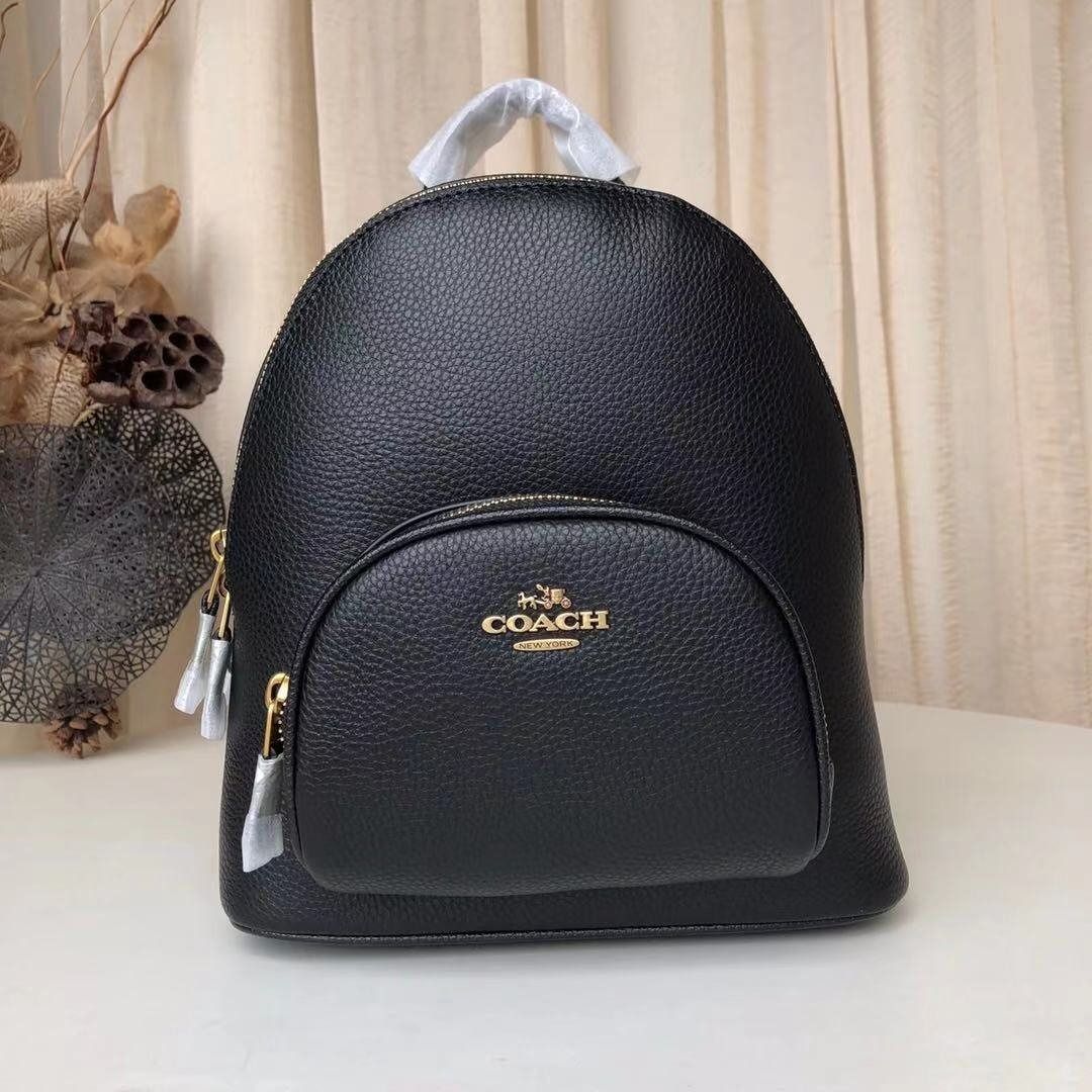 coach carrie backpack 23 black Coach Carrie Backpack 23 In Polished Pebble Leather (Women Ladies Bag),  Women's Fashion, Bags & Wallets, Backpacks on Carousell