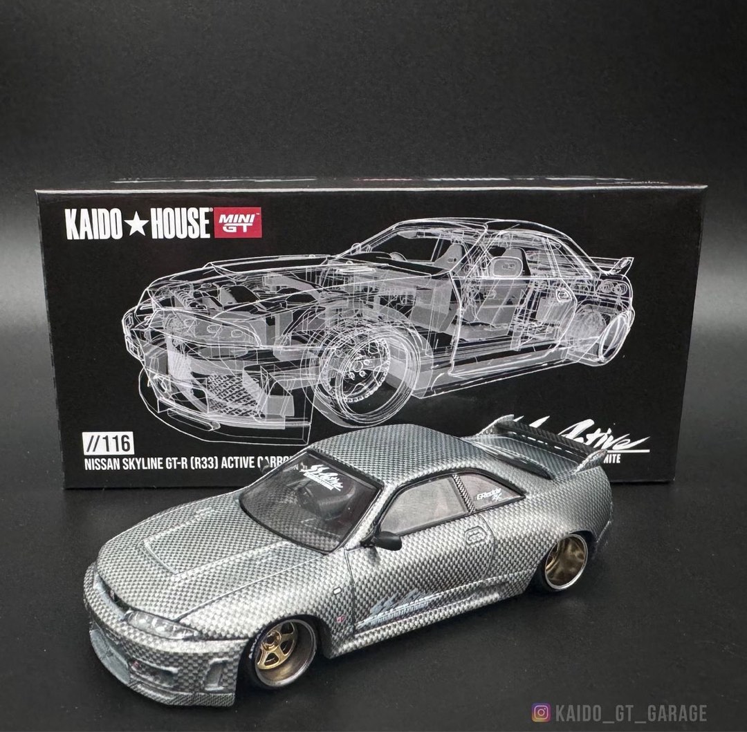 Mini GT X Kaido House Nissan Skyline GT-R (R33) Viola #163 – Modellino 1:64 Nuovo Incellophanato