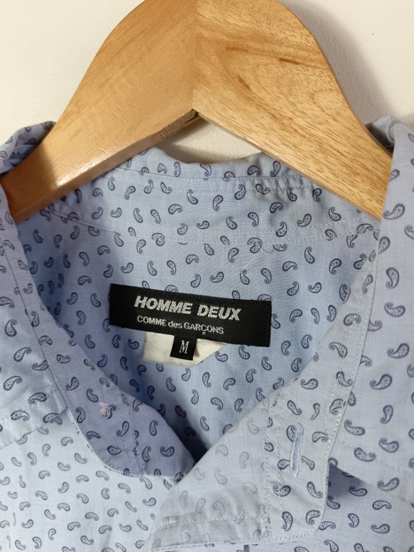 Comme Des Garcons Homme Deux 18AW All Over Print Button Down Shirt Men s Fashion Tops Sets Tshirts Polo Shirts on Carousell