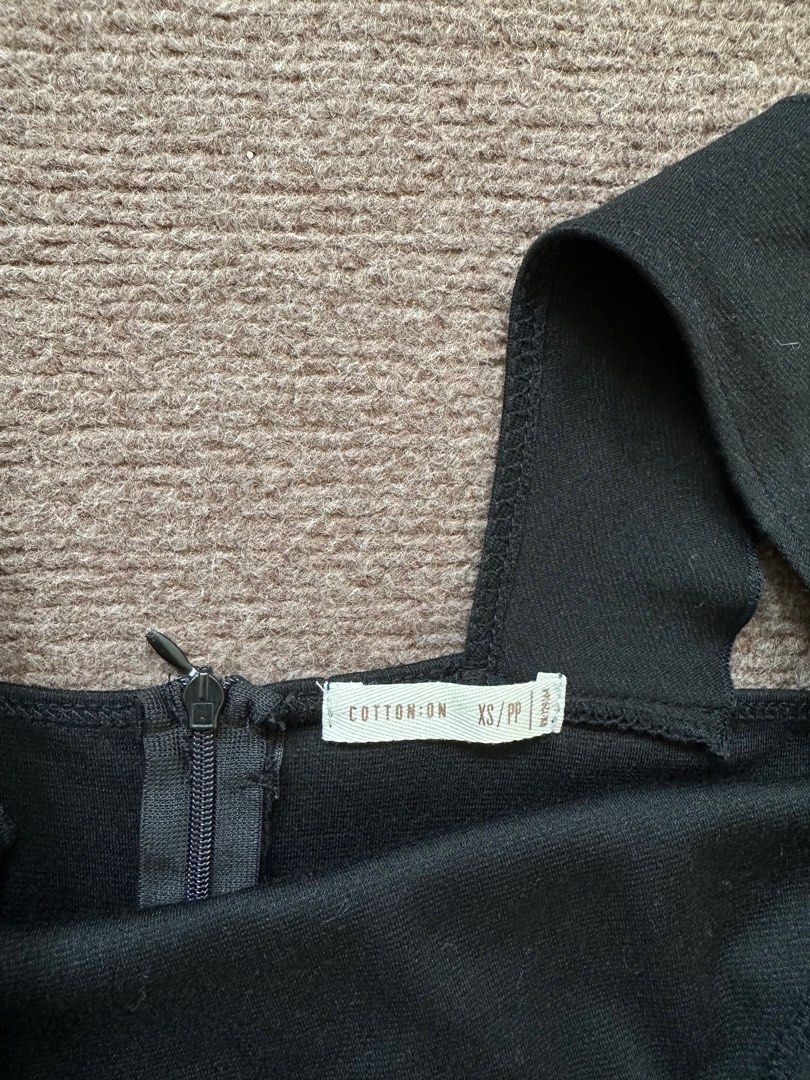 Cotton On Mini Black Dress (Category: Dresses) located in Quezon City. Submitted by declutteringbybones (Listing ID 1313800217, Image 2). Description: Cotton On mini black dress (with free navy blue dress) Size: XS RFS: decluttering.