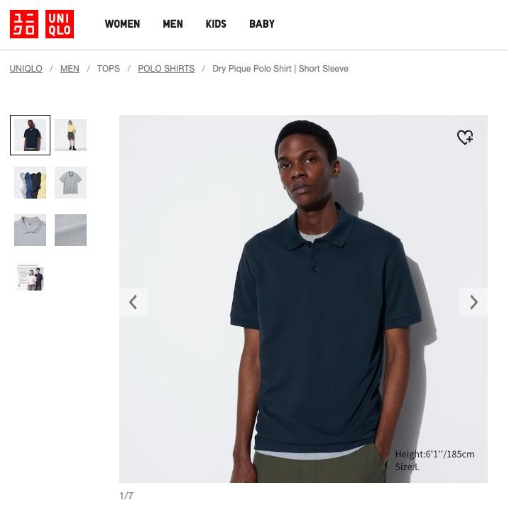 Dry Pique Polo Shirt Short Sleeve Uniqlo Men Men s Fashion Tops Sets Tshirts Polo Shirts on Carousell