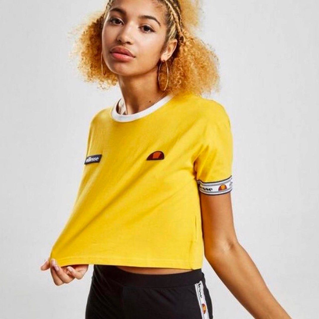 Yellow ellesse t shirt outlet
