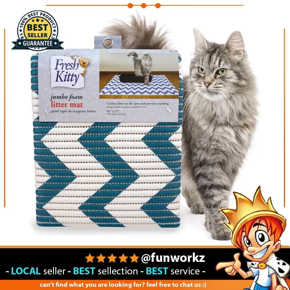 Fresh kitty foam litter mat top