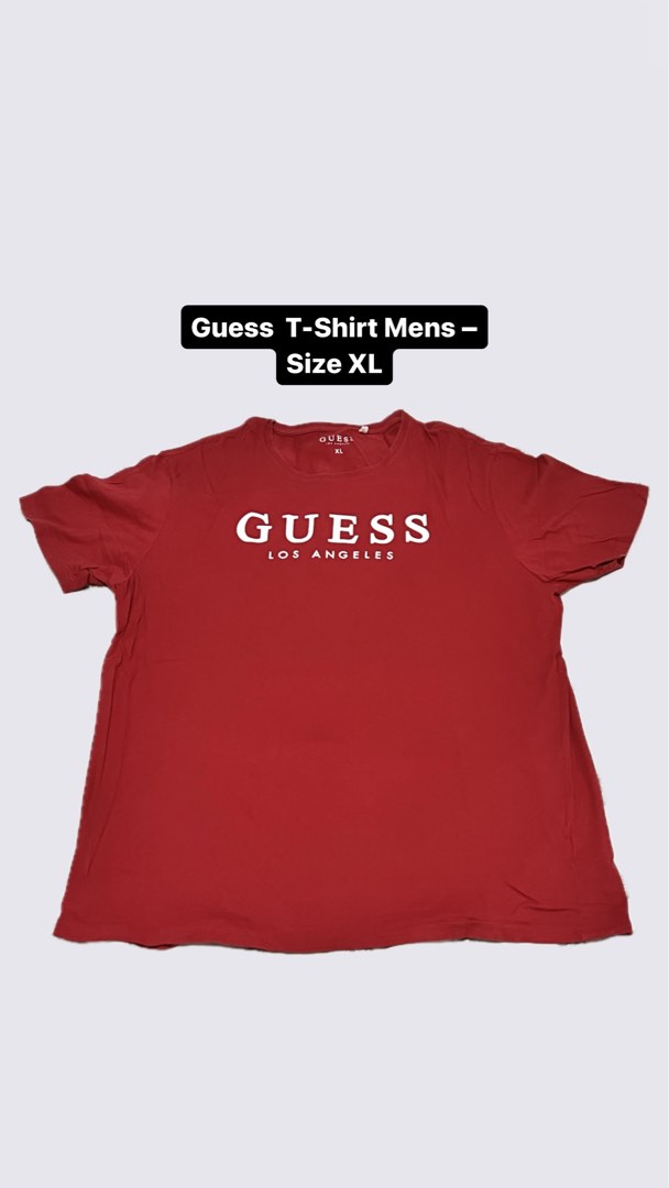Guess Mens Tshirt Size XL Men s Fashion Tops Sets Tshirts Polo Shirts on Carousell