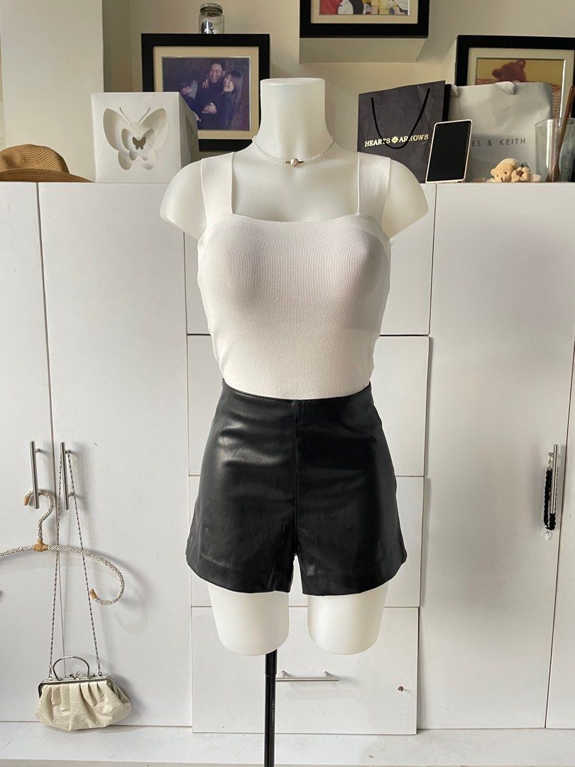 Faux leather shorts h&m new arrivals