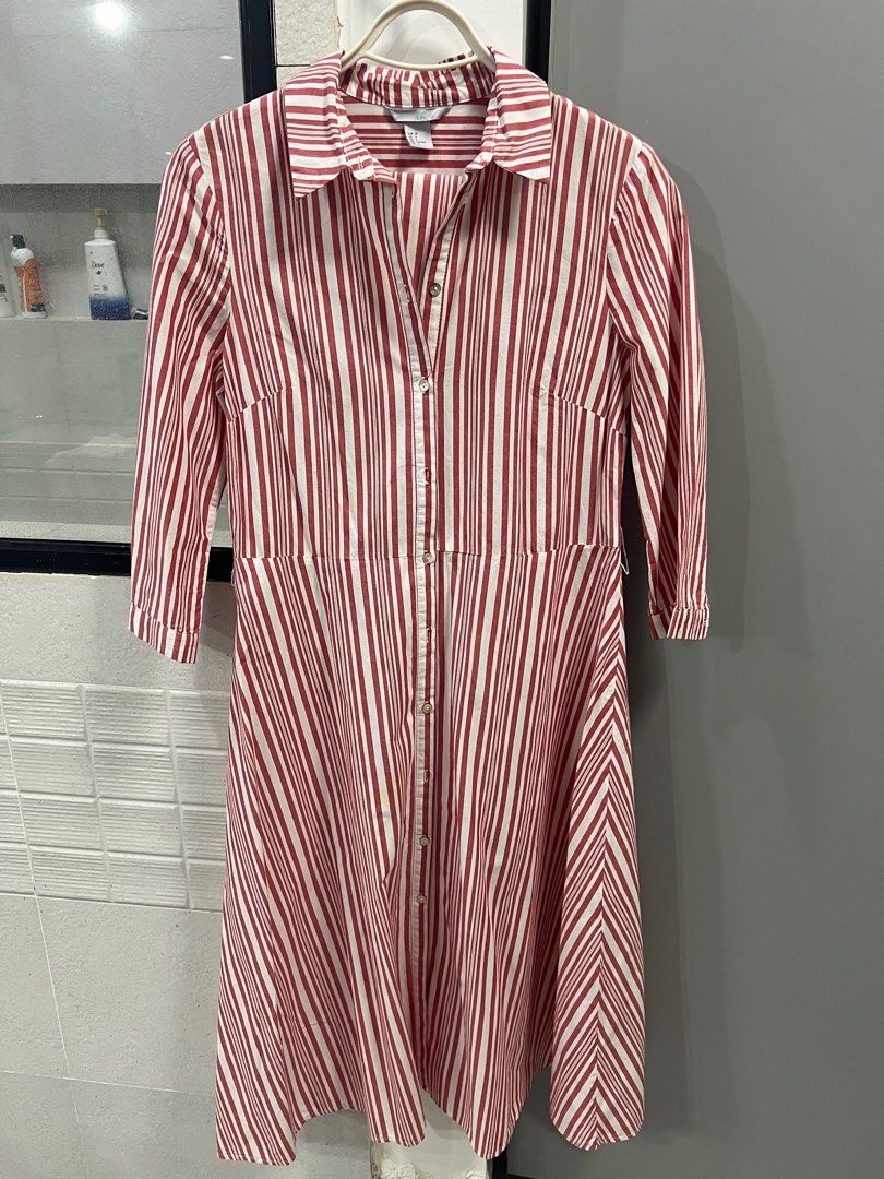 H&m red shirt dress shop