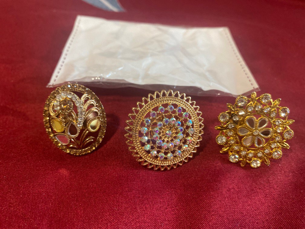 Indian large big rings Women s Fashion Jewelry Organisers Rings on Carousell