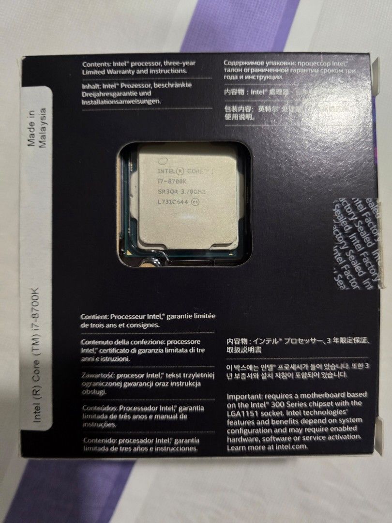Intel i7 8700k, Computers & Tech, Parts & Accessories, Computer Parts on  Carousell