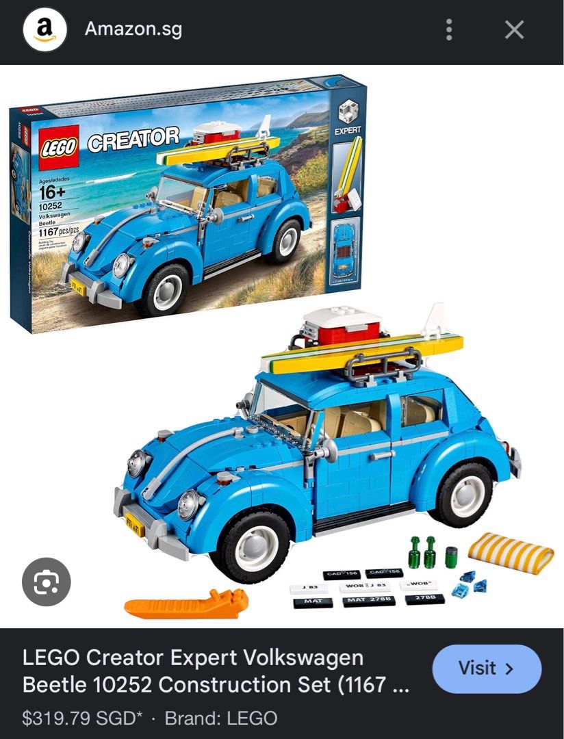 LEGO Creator Expert Volkswagen Beetle 10252 Construction Set 1167 Pieces Hobbies Toys Toys Games on Carousell