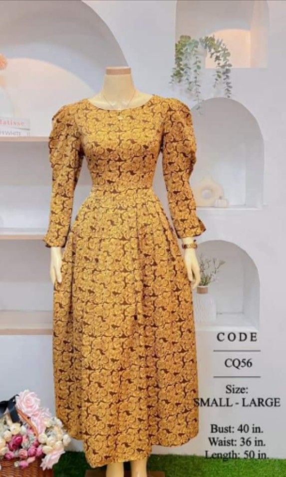 Long dress puffed sleeves (Category: Evening dresses & gowns) located in Quezon City. Submitted by sofisticada_ph (Listing ID 1313856540, Image 1). Description: slightly negotiable ankle length for 5'4 height S-L frame, stretchable back Elegant style high quality worn once for event.