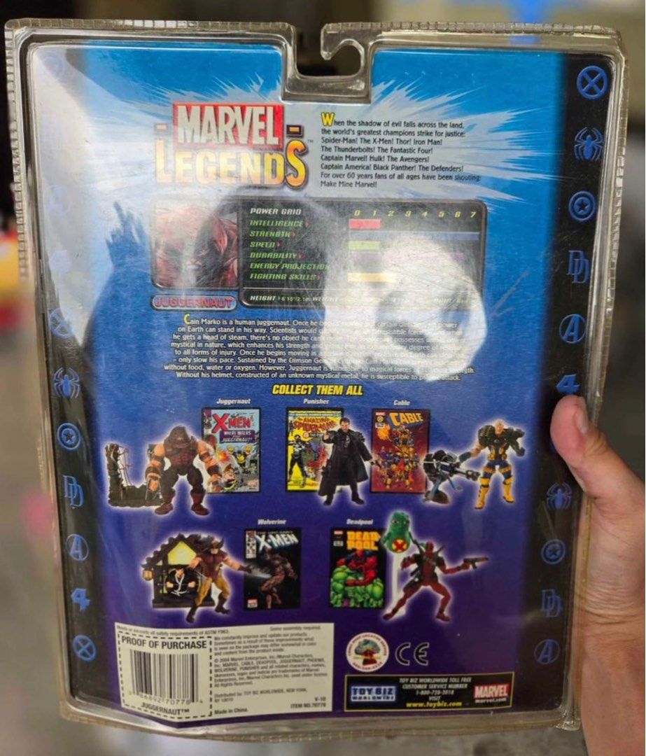 Marvel Legends Juggernaut (Category: Figurines & Statues) located in Quezon City. Submitted by thegame01 (Listing ID 1313864480, Image 3). Description: Selling my 2004 ToyBiz Marvel Legends Series 6 Juggernaut for P5,500 only. This is the variant with four comics instead of just one. Shipping is preferred. Contact 09175649247 for details..