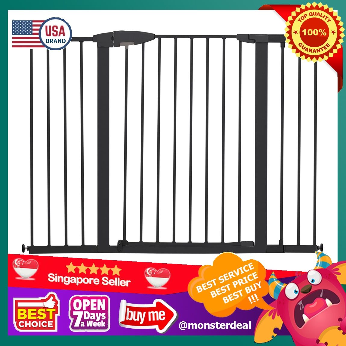 Munchkin Easy Close XL Metal Baby Gate 29.5 51.6 Wide Black Model MK0009 111 Black Babies Kids Baby Nursery Kids Furniture Safety Gates Locks Protectors on Carousell