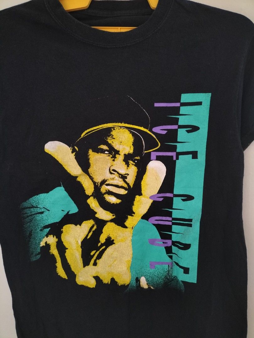 ICE CUBE Rap T-shirt, Men's XL size cotton Khaki type Vintage Second Hand