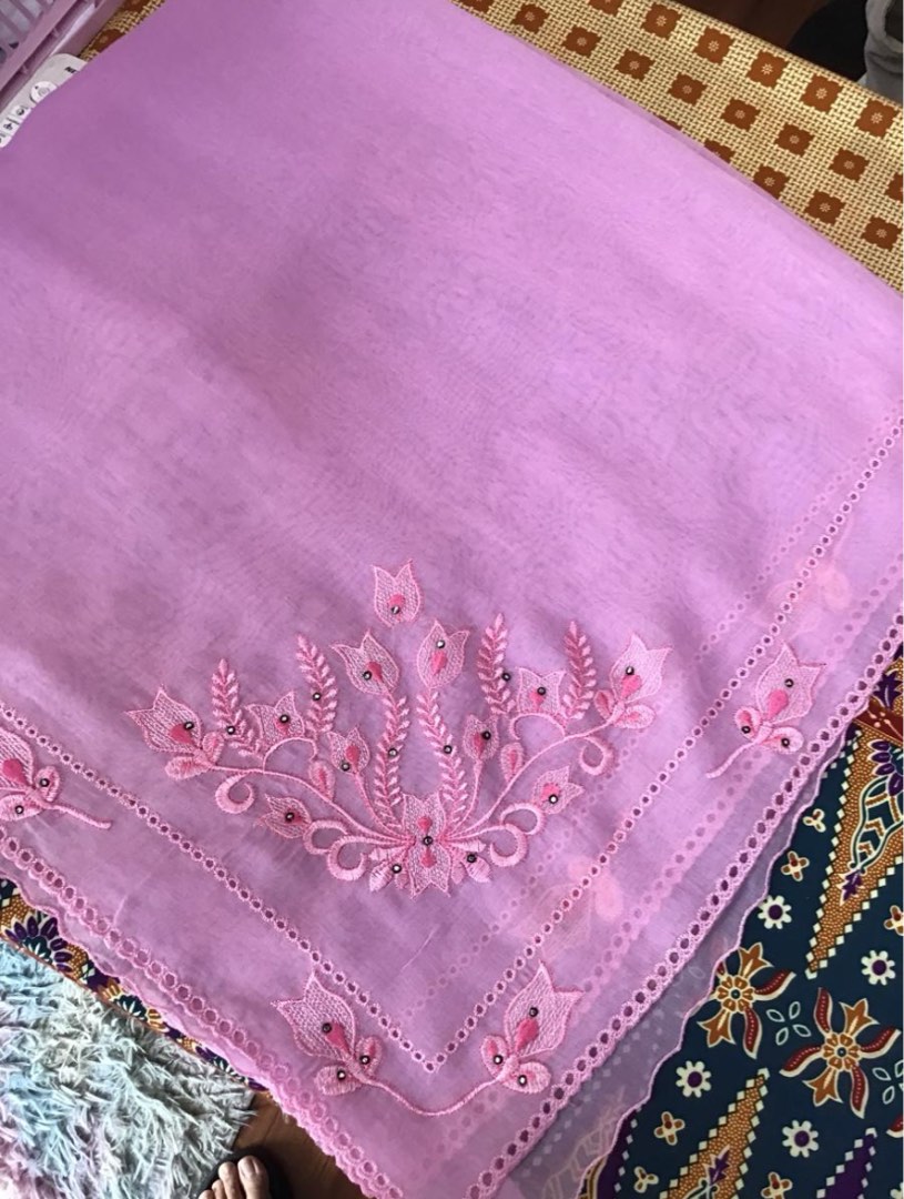 pink bawal, Women's Fashion, Muslimah Fashion, Hijabs on Carousell