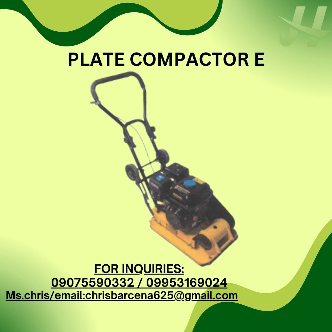 PLATE COMPACTOR E, Commercial & Industrial, Construction Tools ...