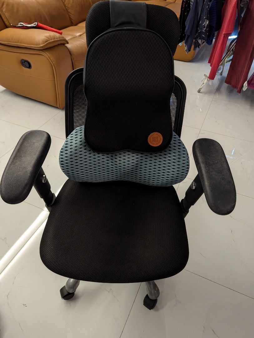 Shoulders and lumbar support pillows chair not included ergonomic chair support