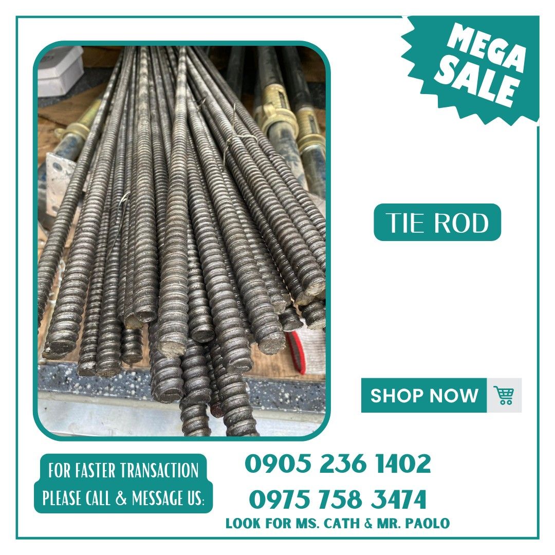 TIE ROD (Category: Construction & Building Materials) located in Manila. Submitted by cathvesta_sales (Listing ID 1313947229, Image 1). Description: .