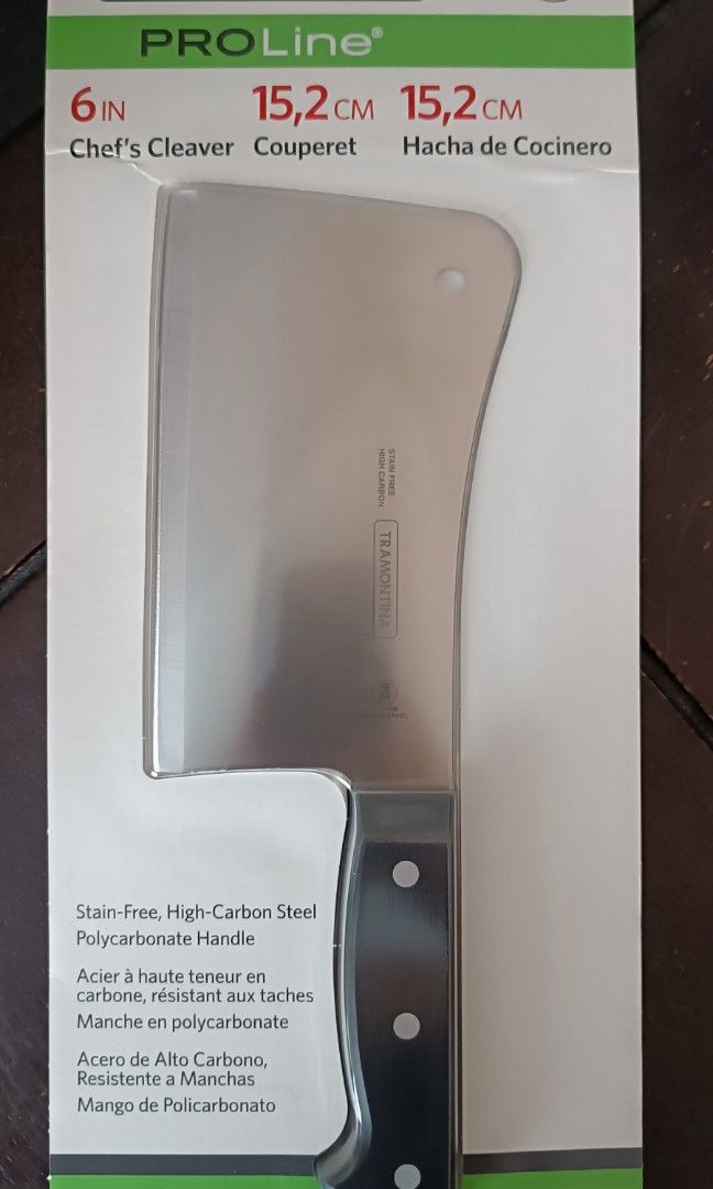 Tramontina Cleaver (Category: Knives & Chopping Boards) located in Manila. Submitted by spktrader (Listing ID 1313815767, Image 1). Description: Tramontina 6 inch Chef's Cleaver 15.2 cm stain free, high carbon steel polycarbonate handle.