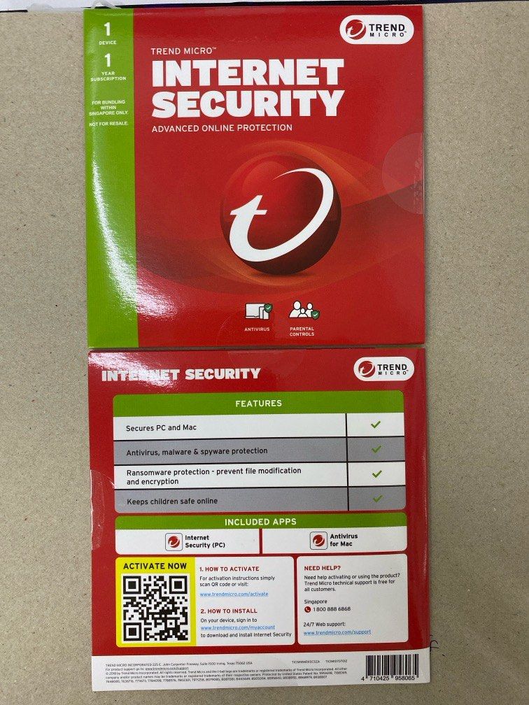 Trend Micro Internet Security634376223900181111