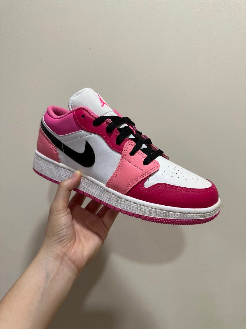 us5.5y nike jordan 1 low gs pink red