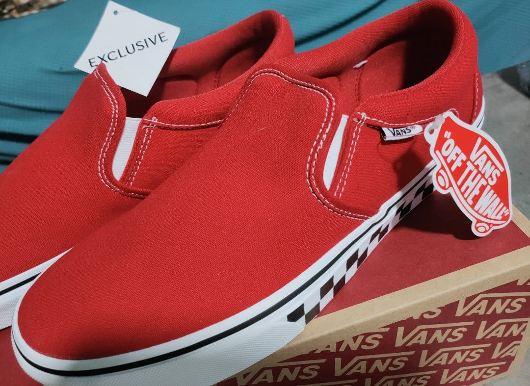 Red asher vans on sale