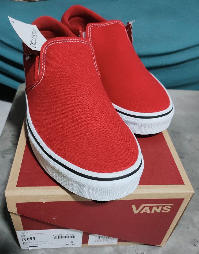 Exclusive VANS ASHER Checkerside Red