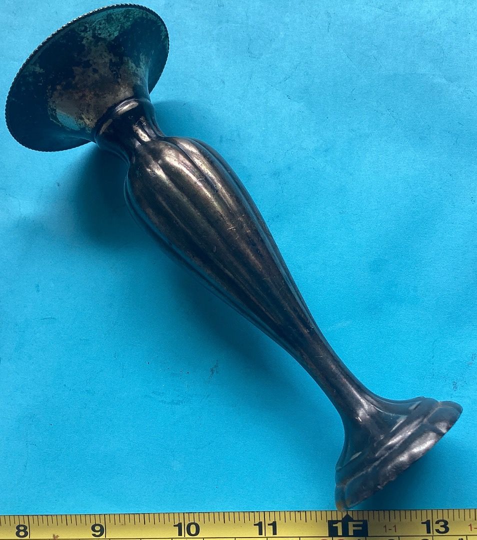 Vintage silver plated candlestick holder BP E.P Lead Canada (Category: Vintage Collectibles) located in Subic. Submitted by arnisfma (Listing ID 1313867936, Image 2). Description: Vintage silver plated candlestick holder BP E.P Lead Canada Some tarnish and blemishes.. 16 cm tall, 290 grams.