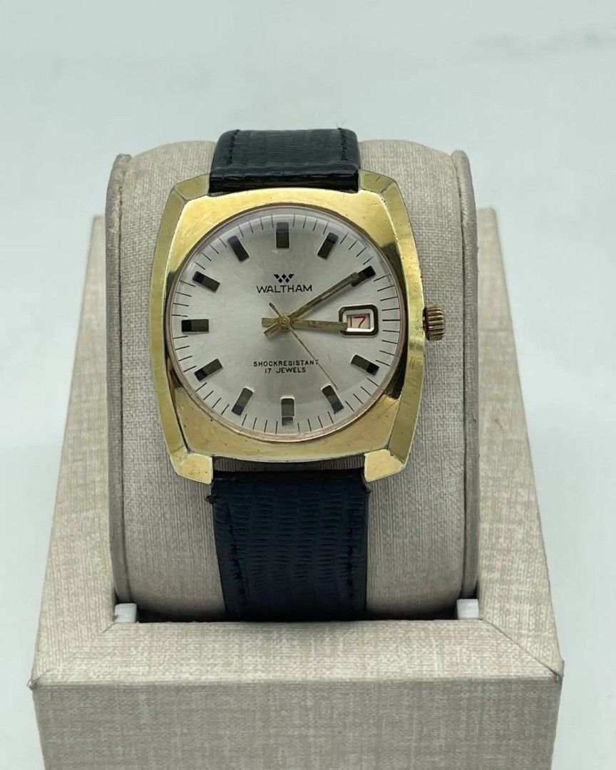 Vintage Waltham Silver Dial Leather Strap (Category: Luxury Watches) located in Manila. Submitted by _classicwatchcollection (Listing ID 1313815985, Image 1). Description: FS: Vintage Waltham Silver Dial Leather Strap Php: 14,000 Condition: 8/10 Movement: Manual Wind Case size: 35mm Unit only. Pm or Contact 09063027061 for inquiries..