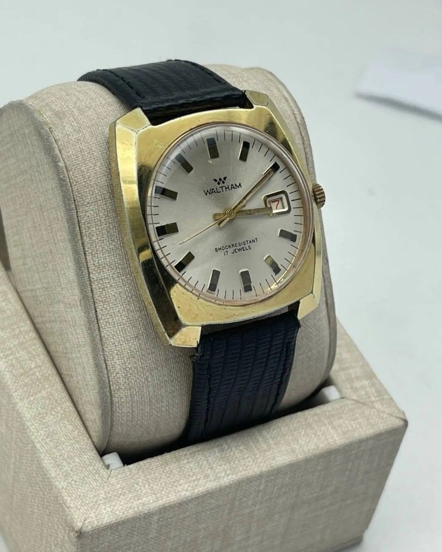 Vintage Waltham Silver Dial Leather Strap (Category: Luxury Watches) located in Manila. Submitted by _classicwatchcollection (Listing ID 1313815985, Image 3). Description: FS: Vintage Waltham Silver Dial Leather Strap Php: 14,000 Condition: 8/10 Movement: Manual Wind Case size: 35mm Unit only. Pm or Contact 09063027061 for inquiries..
