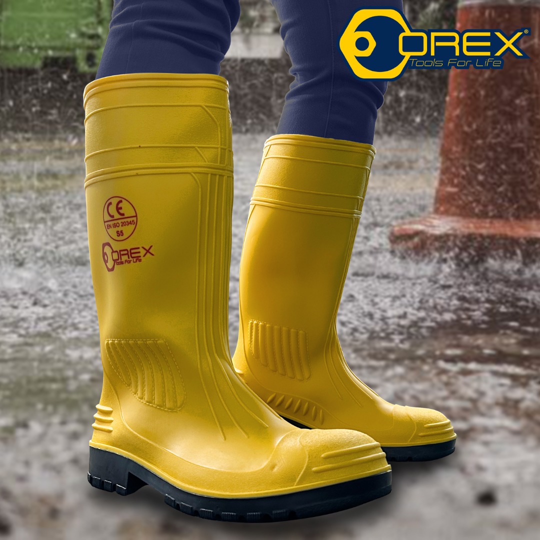 Phua Chu Kang Rain Yellow Boots with Steel Toe